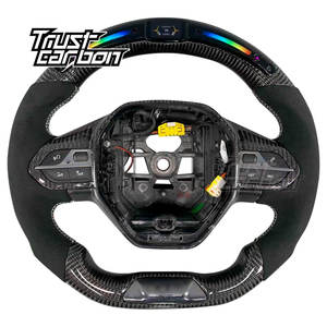 Volant chauffant en fibre de carbone personnalisé avec affichage LED du régime moteur pour <span class=keywords><strong>Peugeot</strong></span> E208, <span class=keywords><strong>308</strong></span>, E308, 408, E408, 4008, 508, E508 <span class=keywords><strong>GT</strong></span> - Product Image 1