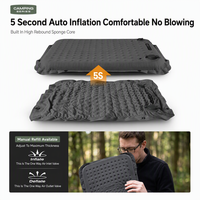 Coussin de siège auto-gonflant avec éponge haute densité 4 cm, en TPU et soie de lait, portable pour camping, bureau, concert, vente en gros