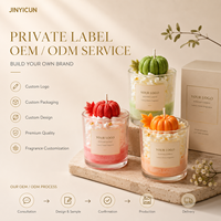 Maßgefertigte Apfel-Kürbis-Torte Duftkerze 109g Glasbecher Dessert-Kerze Gemischte Farben Private Label OEM Großhandel Heim-Geschenk-Dekoration
