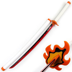 Spade di legno vendita calda in legno Katana giocattolo spade demone <span class=keywords><strong>Slayer</strong></span> Cosplay con il supporto ornamenti demone <span class=keywords><strong>Slayer</strong></span> Katana spade - Product Image 5
