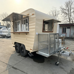 Food Carts Mobile Trailers <b>Small</b> Three Meter Food Trailer Fully Equipped Snack Food Container Trailer Cooking Equipment - Product Image 2