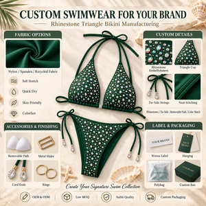 Swimwear Manufacturer Custom OEM Private Label Halter Bikini <strong>Thong</strong> One Piece Quick Dry Beach Swimsuit Low MOQ - Product Image 4