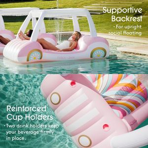 Flotador Inflable de Vinilo de Lujo para Piscina con Forma de Carrito de Golf, para Adultos, con Portavasos - Product Image 4