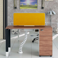 Meuble de bureau moderne avec rangement, poste de travail informatique réglable, cadre en acier, bois MFC, gain de place