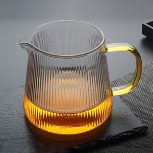 Transparent Glass Vertical Striped Fairness <b>Cup</b> Thickened Kung Fu <b>Tea</b> <b>Set</b> With Filter Afternoon <b>Tea</b> Use - Product Image 1