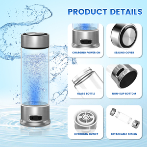 Xách tay Hydrogen ion nước SPE pem H2 Hydrogen chai nước bán buôn Glass Hydrogen nước giàu cup - Product Image 3