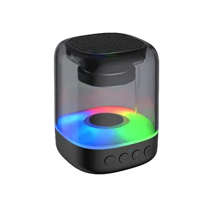 Caixa de som portátil bluetooth sem fio, alto falante, à prova d'água, rgb, led