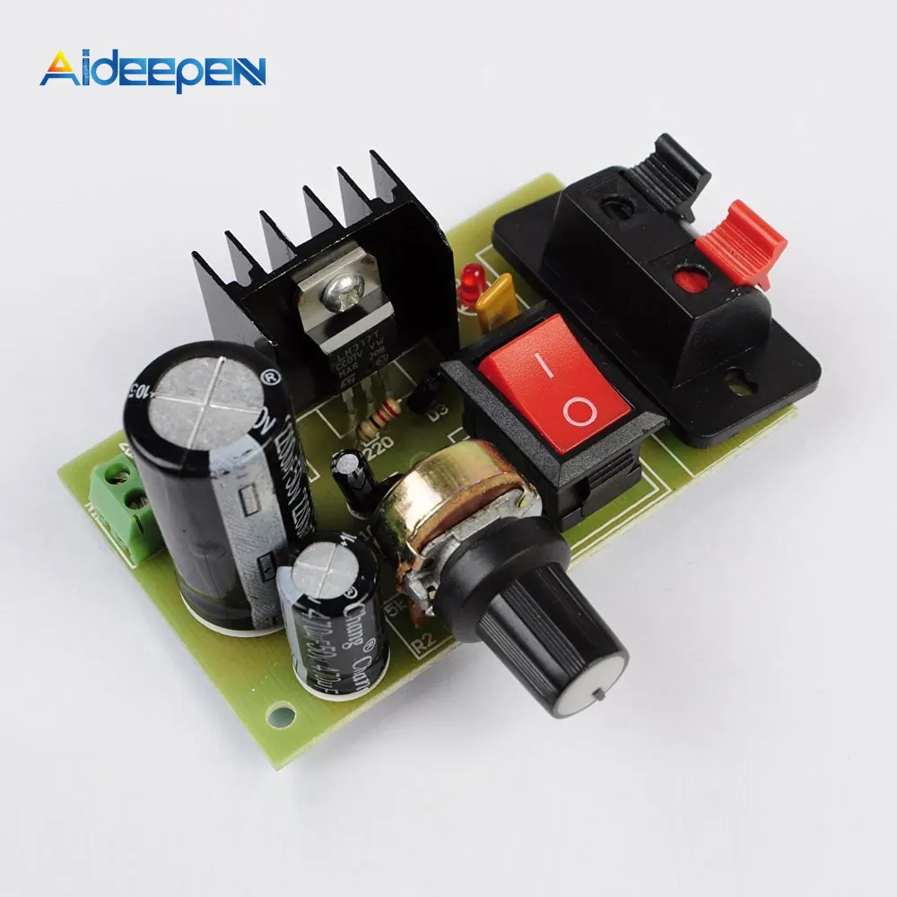 Aideepen LM317 कदम नीचे डीसी 5V-35V करने के लिए 1.25V-30V DIY किट एसी/डीसी बिजली की आपूर्ति मॉड्यूल पीसीबी बोर्ड