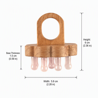 Peigne de massage en bois et cristal naturel, masseur Gua Sha portatif, outil de massage des points d'acupuncture pour la tête et le corps en améthyste et quartz rose, relaxation spa