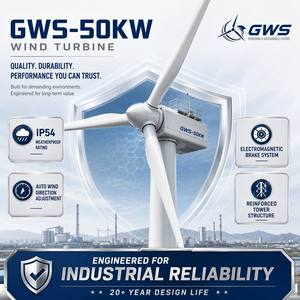 GWS-50000W 50KW กังหันลมแนวนอน3เฟส pmsg ไดรฟ์โดยตรง15.5<span class=keywords><strong>เมตร</strong></span>โรเตอร์380V 480V IP54 Yaw อิเล็กทรอนิกส์ - Product Image 4