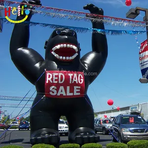 Inflable negro logotipo personalizado publicidad inflable mono negro gigante gorila inflable
