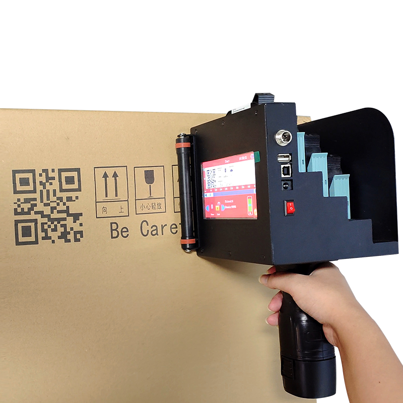 Portable Battery Operated Batch Coding Printing Machine 100Mm Thermal Handheld Inkjet Label Printer On Carton Box