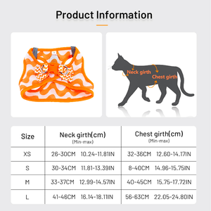 Arnés ajustable reflectante de malla transpirable para gatos, chaleco para mascotas con logotipo personalizado para gatos y perros, personalización impresa de nailon acolchado - Product Image 3