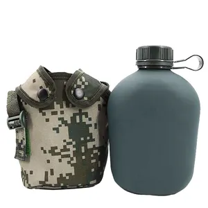 Outdoor Hiking Tactical 1.2L Canteen Water Bottle with Carrying Pouch Cover Belt Holster