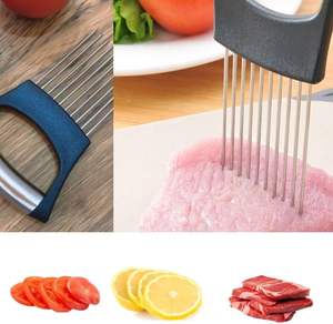 Support multifonctionnel en acier inoxydable pour trancheuse à viande, éplucheur de tomates, support à citron et trancheuse à oignon avec 10 griffes - Offre Spéciale - Product Image 2