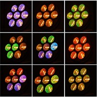 Luz Estroboscópica LED de 7x50w con 7 COB, Luz Retro para Escenario, Discoteca, Fondo de Píxeles, para DJ, Conciertos, Fiestas, Bodas, Clubes Nocturnos