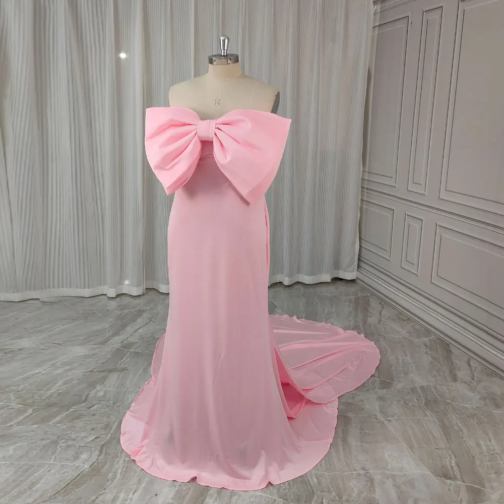 pink maternity gown