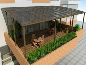 Nuovo design moderno outdoor hotel stazione degli autobus l' uso del giardino di alluminio auto di parcheggio capannone <span class=keywords><strong>garage</strong></span> sole capannone - Product Image 4