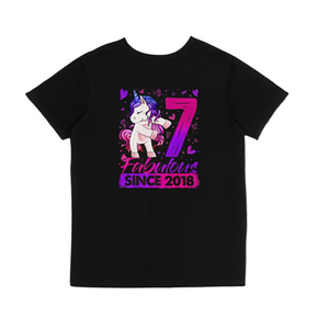 T-shirt licorne pour le 7e anniversaire des filles, fabuleux depuis 2018, chemise de fête - Product Image 2
