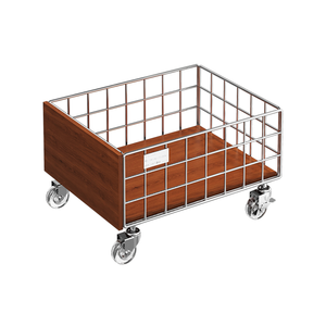 Phòng khách dưới Tủ lưu trữ giỏ với xe đẩy lưu trữ đồ ăn nhẹ và kệ di động đứng trên sàn - Product Image 5