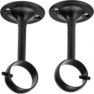 Support de <span class=keywords><strong>plafond</strong></span> réglable en fonte, lot de deux, noir, universel, pour projecteurs, enceintes et installation de caméras de vidéosurveillance - Product Image 1