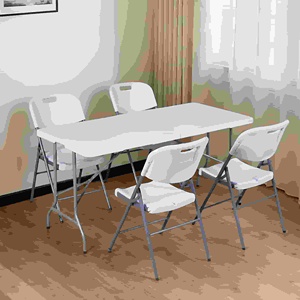 Tavolo Pieghevole per Eventi, Tavolo <span class=keywords><strong>da</strong></span> Biliardo Pieghevole 6 Piedi, Tavolo <span class=keywords><strong>da</strong></span> Campeggio Pieghevole per Cucina Esterna, Armadietto Portaoggetti Artigianale con Scrivania Pieghevole Rotonda - Product Image 4