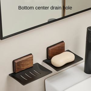 Portasapone Quadrato Multifunzionale in Legno Massello Creativo per la Casa, Mensola da Parete per Oggetti Vari per Cucina, Soggiorno, Guardaroba - Product Image 4