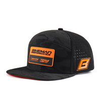 Casquette Snapback 7 Panneaux Personnalisée en Gros avec Patch en Caoutchouc PVC, Imperméable, Anti-Transpiration, en Jersey Performance, Motif Camouflage, Visière Plate, Unisexe