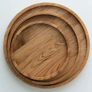 Plateau de service en bois laqué poli de style européen, écologique, forme personnalisée, passe au lave-vaisselle, multifonctionnel pour la cuisine et les aliments - Product Image 1