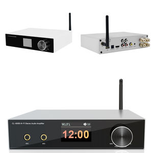 Amplificateur stéréo domestique 3 canaux en aluminium HiFi CL-600B <span class=keywords><strong>PRO</strong></span> |   DAC/DSP avec WiFi <span class=keywords><strong>6</strong></span> et microphone sans fil UHF pour diffusion en direct de karaoké - Product Image 1
