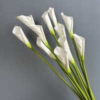 RK270 Großhandel Langstielige EVA Calla-Lilien Weiß Rosa Realistische Künstliche Calla-Blumen für Heim- und Hochzeitsdekoration