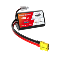 Batterie Li-ion cylindrique professionnelle 3S 4000mAh haute capacité 11.1V légère pour mini-drones FPV et émetteurs RC