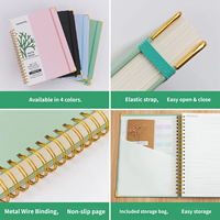 Carnet A4 personnalisable N4001, couverture rigide, style imprimé, feuilles mobiles, papier kraft, fournisseur de carnets pour stylos et mathématiques