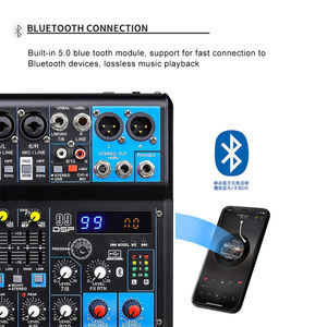 Mezclador Digital de 8 Canales con Función USB y <span class=keywords><strong>Bluetooth</strong></span>, Mezclador de <span class=keywords><strong>DJ</strong></span> para Actuaciones en Escenario, <span class=keywords><strong>Mesa</strong></span> de Som - Product Image 4