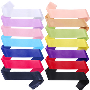 Cintas <span class=keywords><strong>de</strong></span> satén reutilizables <span class=keywords><strong>de</strong></span> colores surtidos para fiestas, tirantes largos lisos para hombros, cinturón en blanco para eventos <span class=keywords><strong>de</strong></span> desfile, diseño DIY para fiestas - Product Image 1