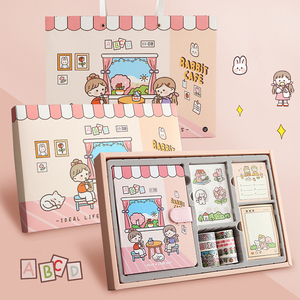 ジャーナルA5ノートブックペン付きペンステーショナリーセットギフトボックスプロモーションカワイイグリルキッドかわいいプランナー卸売カスタマイズ - Product Image 2