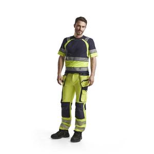 BLAKLADER - 199716423389C52 Pantalones Hi-Vis 4-Way stretch Amarillo/Azul marino-EAN 7330509657294 ROPA DE TRABAJO DE 2017 - Product Image 3