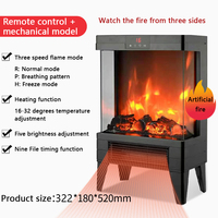 Décoration de chauffage d'hiver verticale petite table chauffante de cheminée simulation de flamme intérieure
