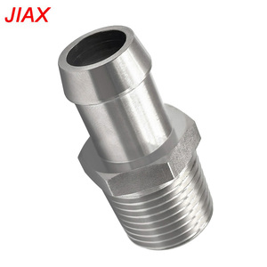 Adattatore per Tubo da 1/2" NPT a 5/8" Barb - Raccordo in Acciaio <span class=keywords><strong>Cromato</strong></span> per Collettore di Aspirazione e Tubo Riscaldatore - Compatibile con Motori Chevy SBC BBC Ford Mopar V8 - Product Image 3