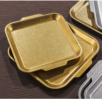 Plaque de cuisson carrée en acier inoxydable antiadhésive pour biscuits, poisson et plats vapeur - Plaque métallique polie pour grillades, 50 pièces, durable