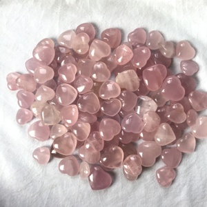 Cœur <span class=keywords><strong>Rose</strong></span> <span class=keywords><strong>Quartz</strong></span> naturel en forme de cœur, accessoire de mode, cadeau idéal - Product Image 5