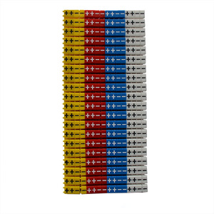 Buen precio Tiras coloridas Número Cable Etiqueta Marcadores 0-9 Clip Cable Marcadores para Cables Utp - Product Image 4