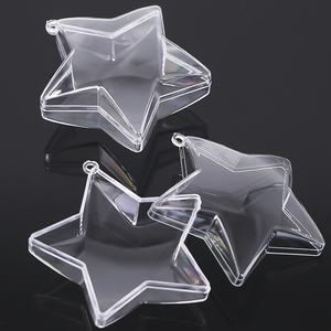 SUNSHING Clear Fillable Star Baubles Plastic Hanging Ornament Decor for Party <b>Wedding</b> Wholesale Acrylic Star Shaped Candy <b>Box</b> - Product Image 1