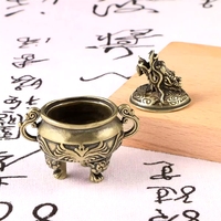 Brûle-encens en laiton au design Phénix avec doubles oreilles couronnées pour collection d'art