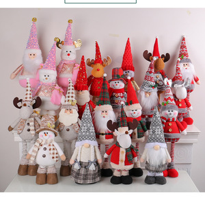 Nuevo estilo, múltiples muñecas navideñas, juguetes <span class=keywords><strong>de</strong></span> pie, muñeco <span class=keywords><strong>de</strong></span> nieve navideño, muñeco <span class=keywords><strong>de</strong></span> <span class=keywords><strong>reno</strong></span>, adornos para escaparates <span class=keywords><strong>de</strong></span> Hotel - Product Image 5