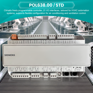 وحدة تحكم سيمنز القابلة للبرمجة سلسلة POL600 طراز POL638.00/STD لتطبيقات التدفئة الجماعية - Product Image 2