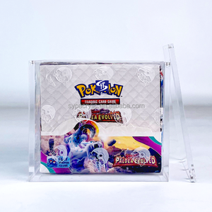 Boîte <span class=keywords><strong>de</strong></span> présentation en acrylique transparent SYP <span class=keywords><strong>de</strong></span> 6 mm d'épaisseur pour Pokémon TCG Sun & Moon Crimson Invasion English Booster Box avec couvercle magnétique robuste - Product Image 5