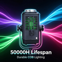 Lumière LED de studio continue 500W, source COB unique, 2700-6500K CCT, éclairage professionnel pour interviews et vidéographie commerciale