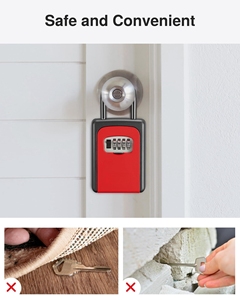 Caja fuerte con logotipo personalizado de aleación de aluminio y metal con <span class=keywords><strong>4</strong></span> contraseñas, caja de seguridad digital electrónica, seguridad de lujo para el hogar y exteriores - Product Image 4