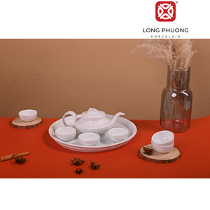 Customized Elegant Porcelain <b>Tea</b> <b>Set</b> 1L - Luxury Vintage Design for Hotel & Home Use | Hot Selling by Long Phuong Group - Product Image 3